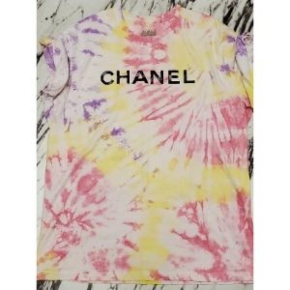 Tie Dye Chanel Mini Tshirt Dress
